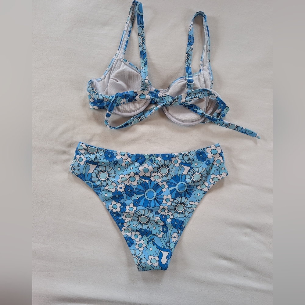 Floral Blue Bikini Set - Picture 3 of 4